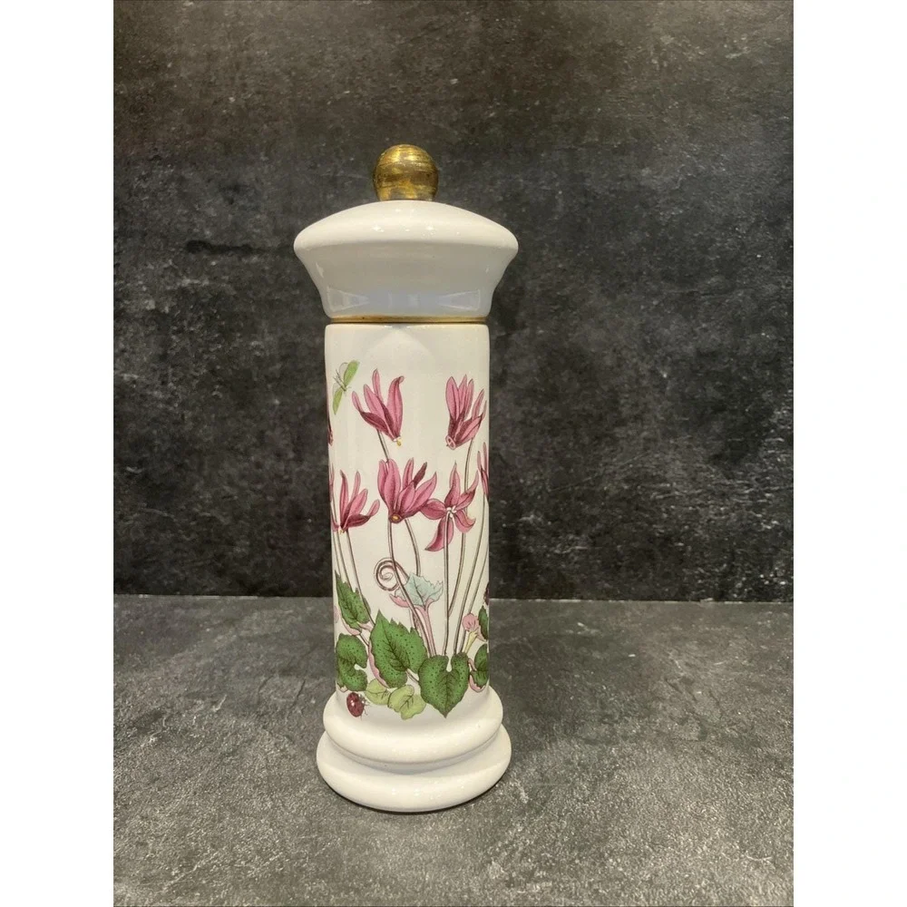 Portmeirion Botanic Garden Pepper Mill Grinder Cyclamen Vintage 1972